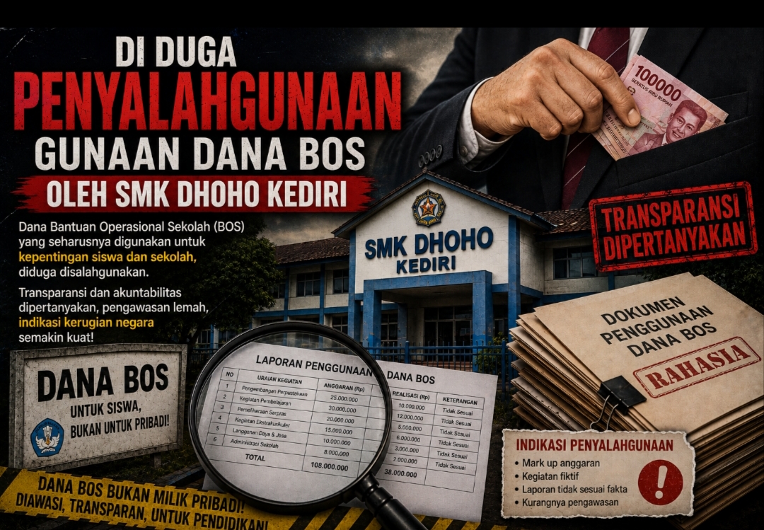 Pengelolaan Dana BOS SMK Pawyatan Daha 1 Kediri Disorot, Sekolah Diminta Buka Informasi Anggaran