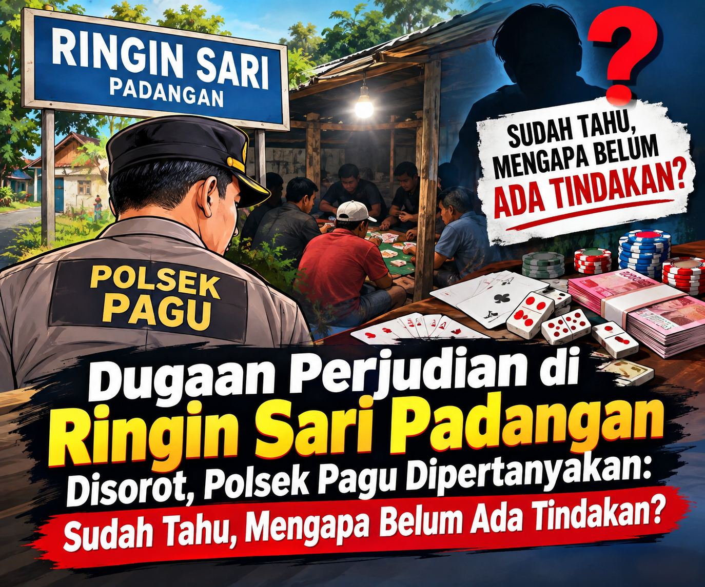 Dugaan Perjudian di Ringin Sari Padangan Disorot, Polsek Pagu Dipertanyakan: Sudah Tahu, Mengapa Belum Ada Tindakan?